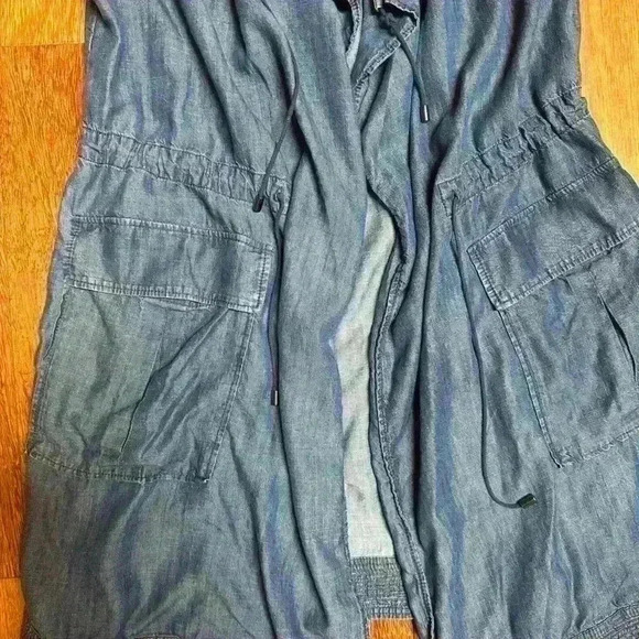 GAP | Long “denim” lyocell vest size small  (fits larger) - Picture 3 of 5